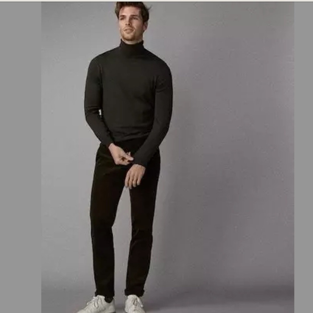 JOHN VARVATOS COLLECTION Lightweight Wool/Cashmere Ribbed Turtleneck NWOT/sz L